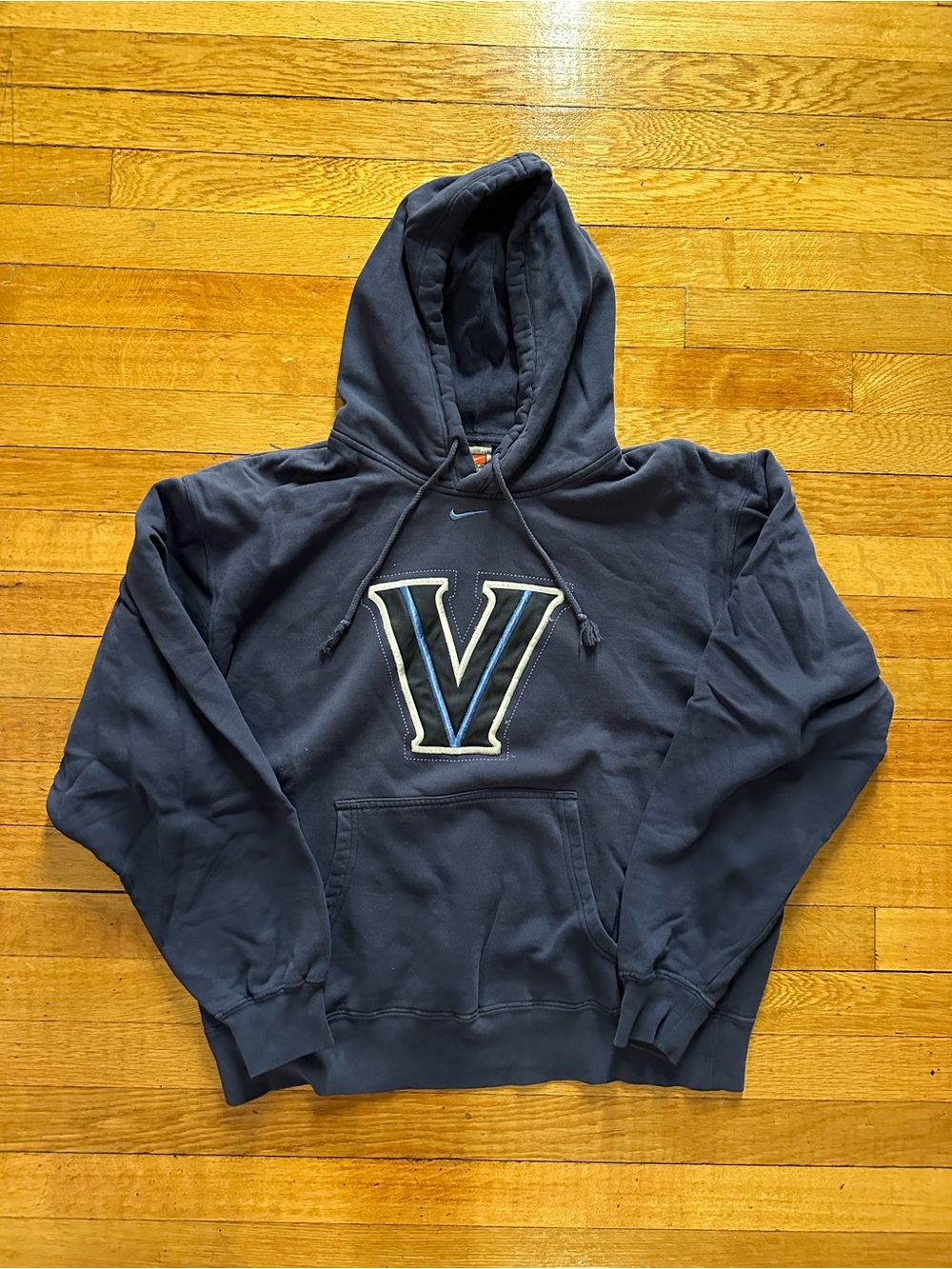 Vintage Villanova Nike Team Hoodie Mens Medium Center Swoosh Sweatshirt Football